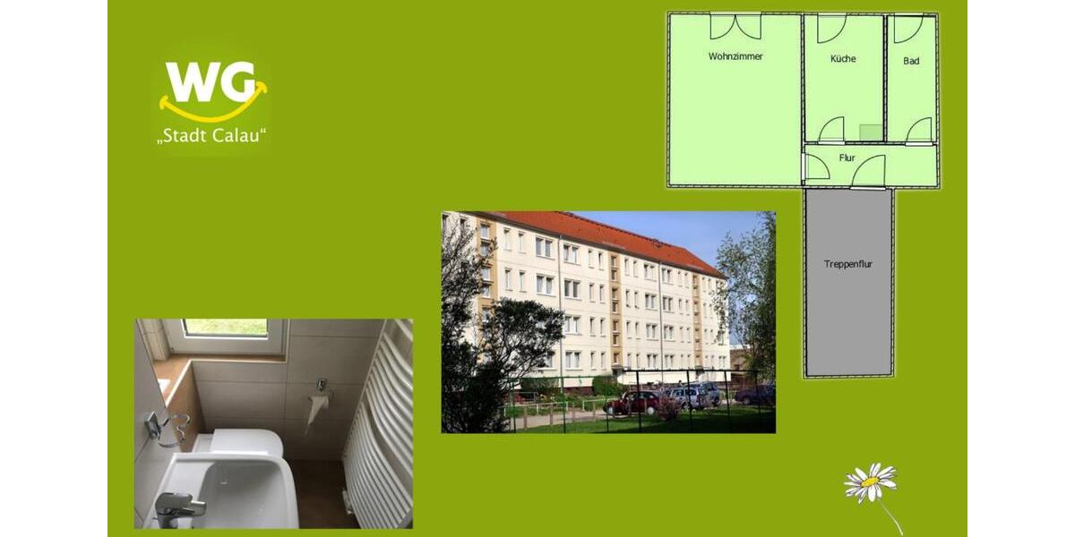 Etagenwohnung Calau - 1 Zimmer, 30 m&sup2;, 195&euro; | Angebot:24793590