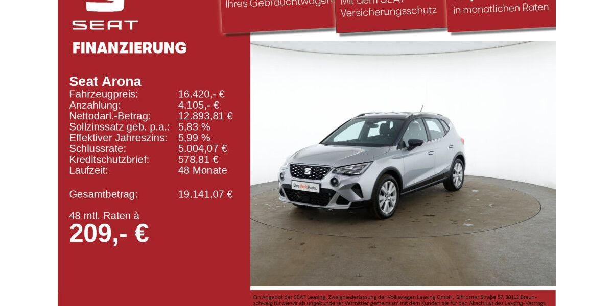 Seat Arona 21.448 km 16.420 &euro; Neu-Ulm 89231