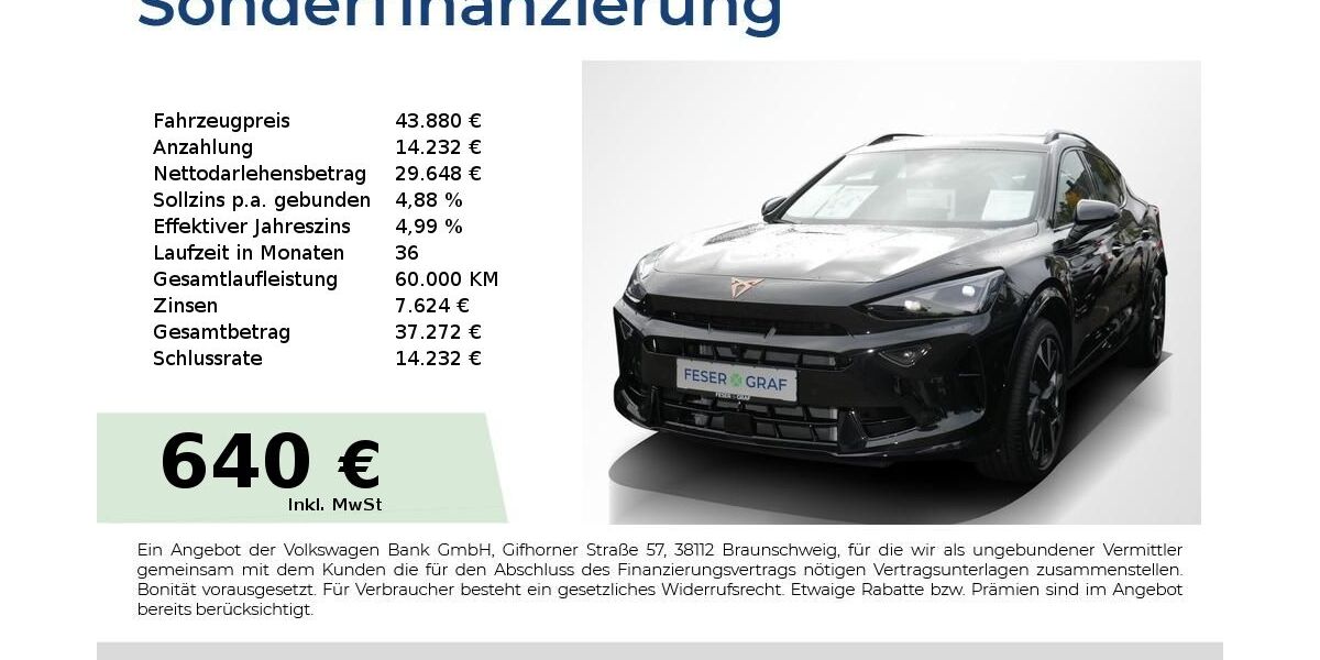 Cupra Formentor 11.000 km 43.880 &euro; Erlangen 91056