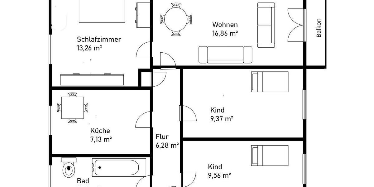 Etagenwohnung Nürnberg Herrnhütte - 4 Zimmer, 70 m&sup2;, 320.000&euro; | Angebot:27028735