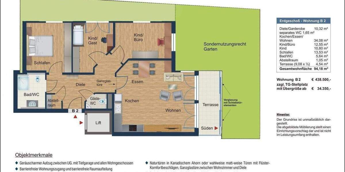 Terrassenwohnung Weiler-Simmerberg Weiler - 3 Zimmer, 94 m&sup2;, 438.500&euro; | Angebot:25745164