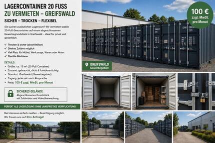 Gewerbeobjekt Greifswald - 100&euro; | Angebot:26433584
