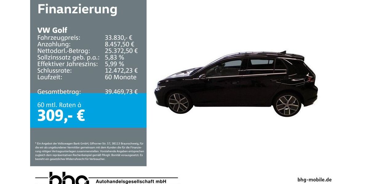 VW Golf 2.357 km 33.830 &euro; Balingen 72336