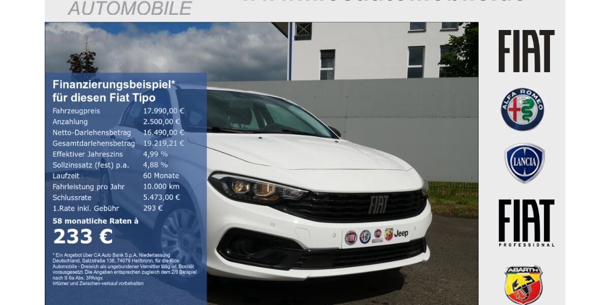 Fiat Tipo 20.200 km 17.990 &euro; Dreieich 63303