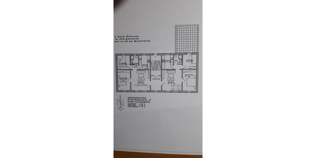Etagenwohnung Falkenberg/Elster Elster - 3 Zimmer, 60 m&sup2;, 365&euro; | Angebot:26284411