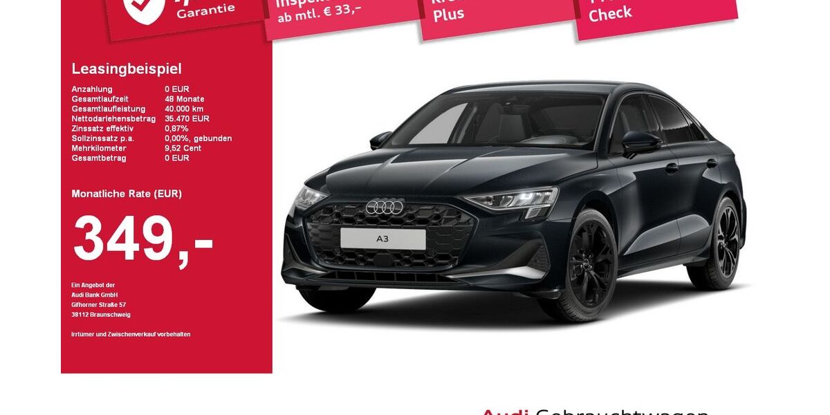 Audi A3 11.873 km 35.460 &euro; Plattling 94447