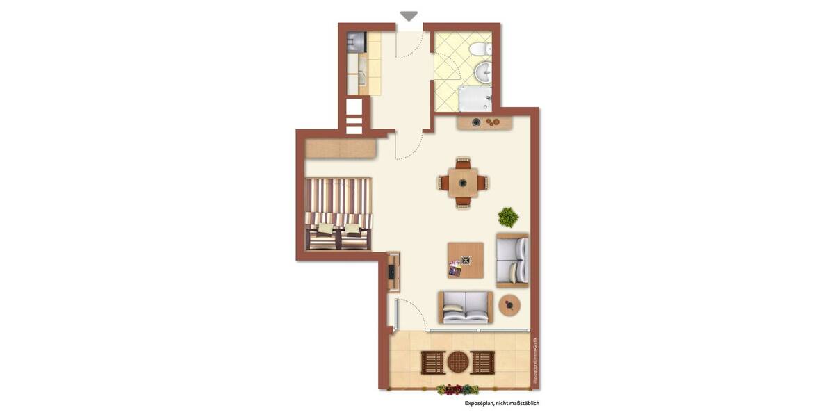 Etagenwohnung Scharbeutz - 1 Zimmer, 38 m&sup2;, 259.000&euro; | Angebot:26247510