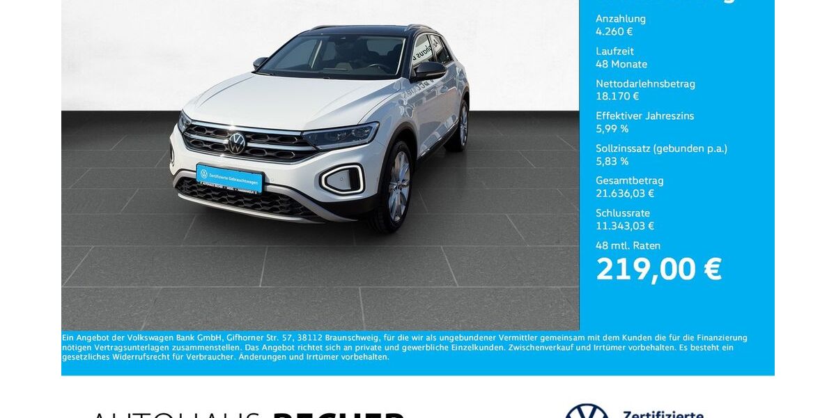 VW T-Roc 36.876 km 22.430 &euro; Wesel 46485