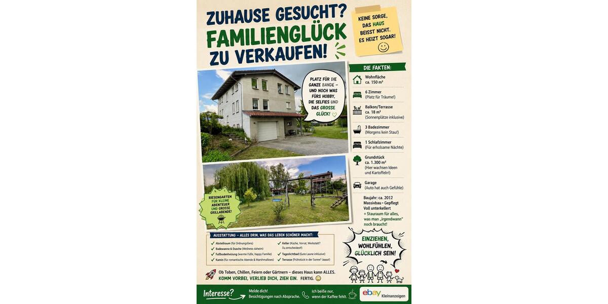 Einfamilienhaus Angermünde - 6 Zimmer, 150 m&sup2;, 450.000&euro; | Angebot:26662739