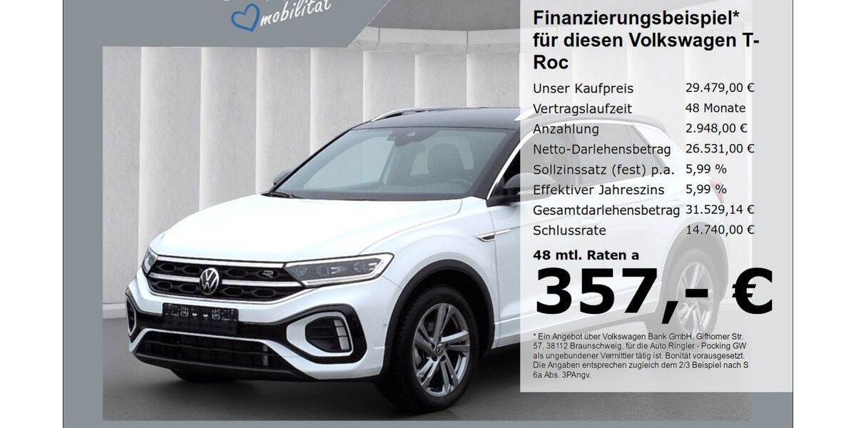 VW T-Roc 12.286 km 29.479 &euro; Pocking 94060