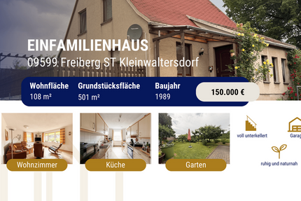 Haus Freiberg - 5 Zimmer, 108 m&sup2;, 150.000&euro; | Angebot:26907225