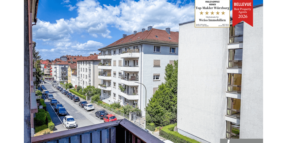 Etagenwohnung Würzburg Altstadt - 3 Zimmer, 96 m&sup2;, 1.440&euro; | Angebot:27091982