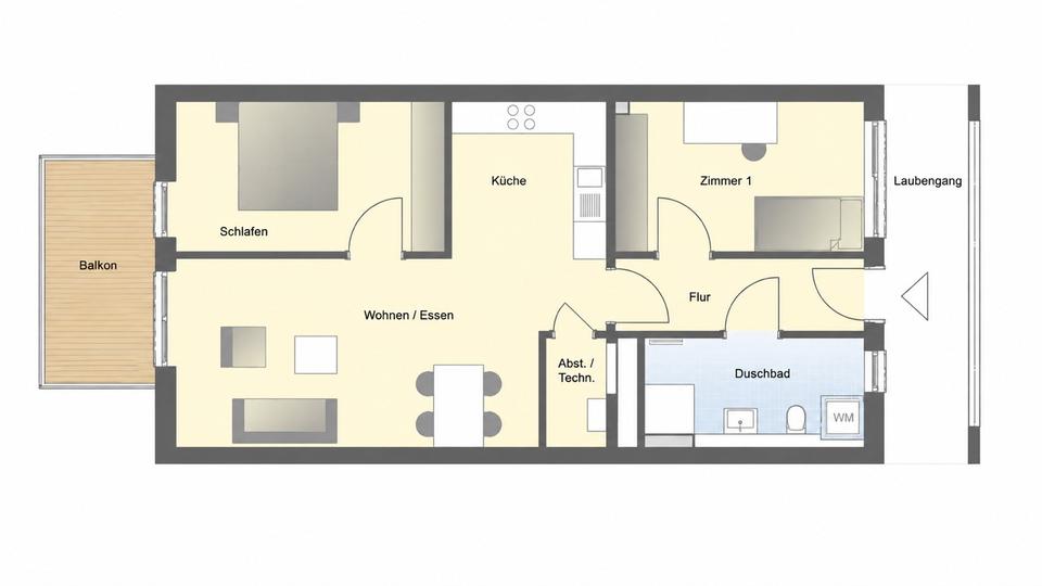 Etagenwohnung Kornwestheim - 3 Zimmer, 77 m&sup2;, 400.000&euro; | Angebot:27300109
