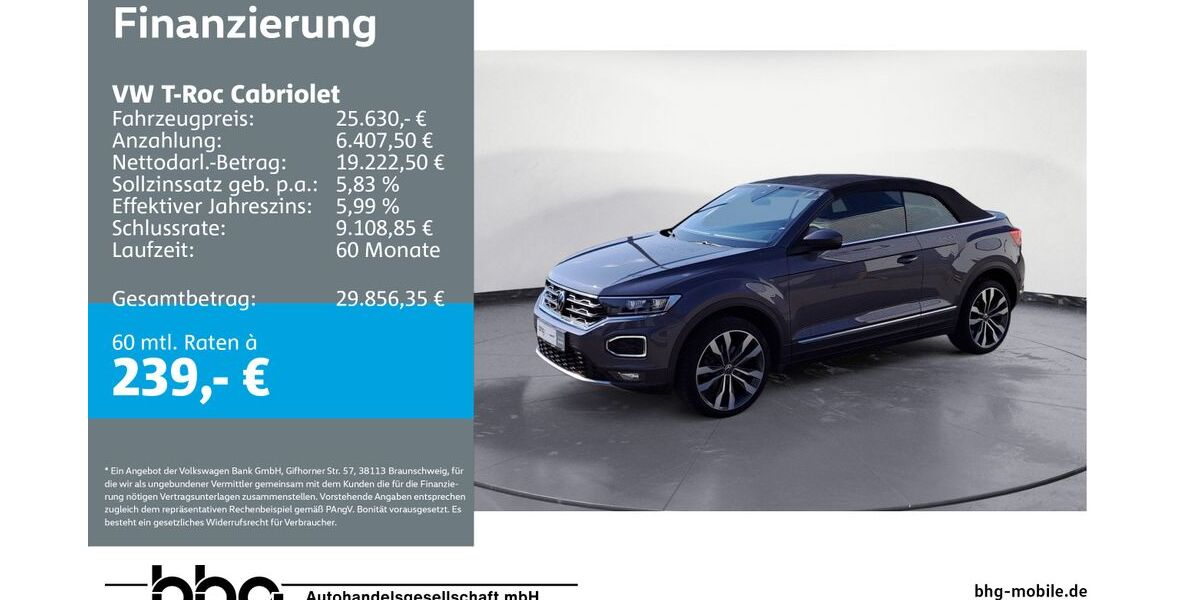 VW T-Roc 44.200 km 25.630 &euro; Durmersheim 76448