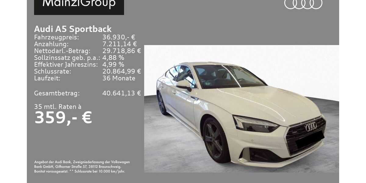 Audi A5 63.200 km 36.930 &euro; Feldkirchen/Westerham 83620