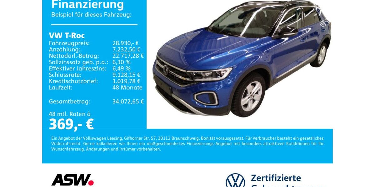 VW T-Roc 49.000 km 28.930 &euro; Bad Rappenau 74906