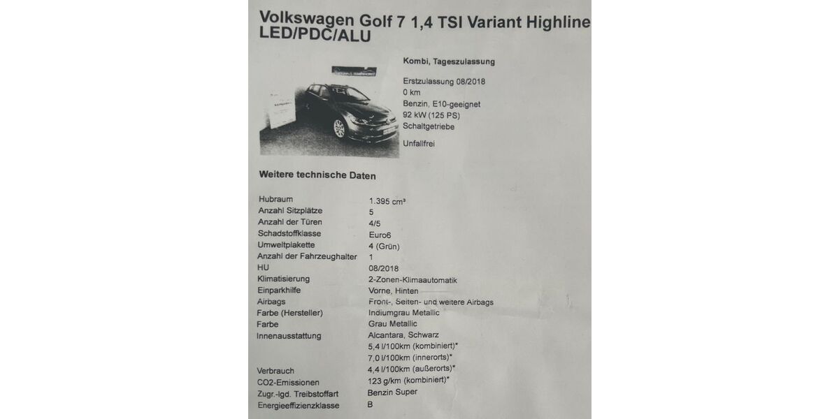 VW Golf 150.000 km 12.400 &euro; Lübeck 23554