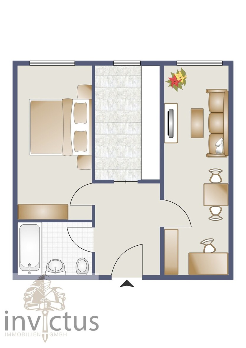 Zentrale Lage, helle Räume, solider Grundriss – attraktive und freie 2-Zimmer-Wohnung in Böckingen. 2 zimmer