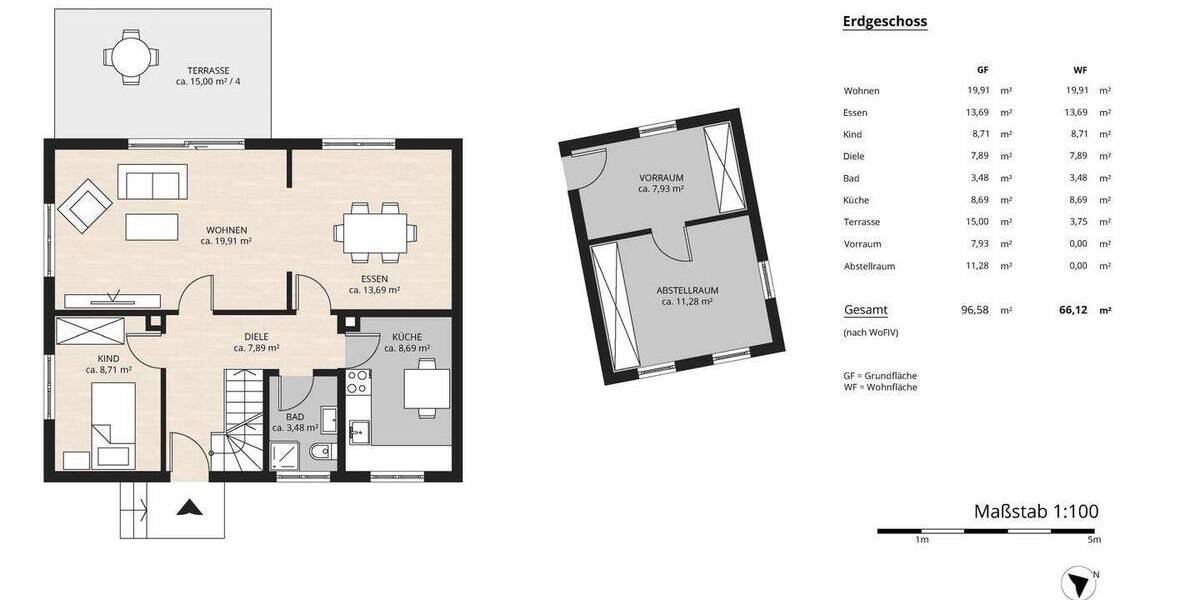 Einfamilienhaus Buxtehude - 4 Zimmer, 96 m&sup2;, 399.000&euro; | Angebot:26017220