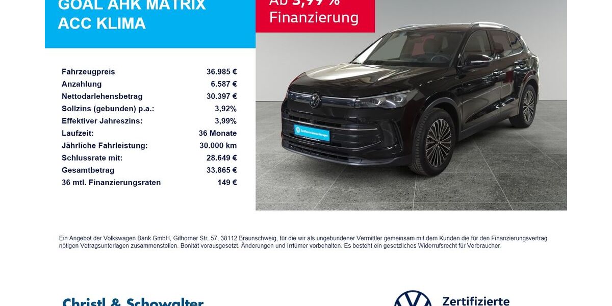 VW Tiguan 16.600 km 36.985 &euro; München 81476