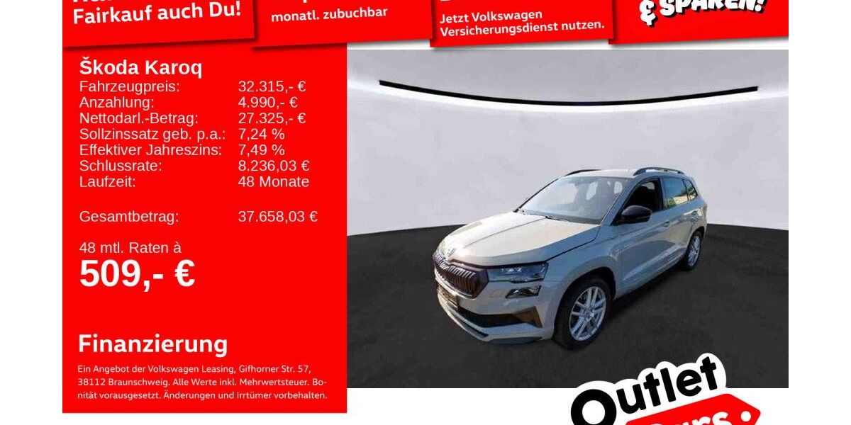 Skoda Karoq 40.993 km 31.992 &euro; Mannheim 68309
