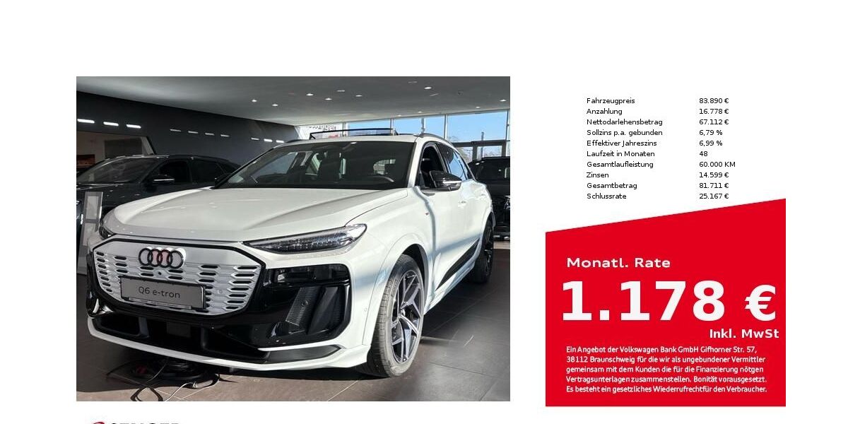 Audi Q6 e-tron 3.900 km 83.890 &euro; Bielefeld 33609