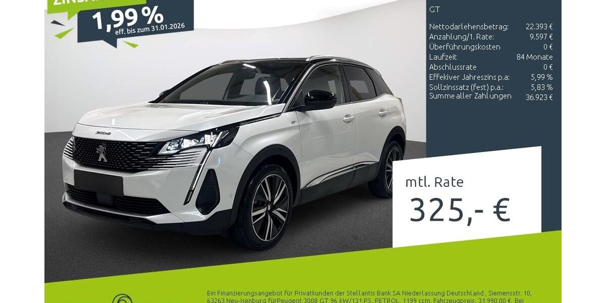 Peugeot 3008 21.553 km 31.370 &euro; Dülmen 48249
