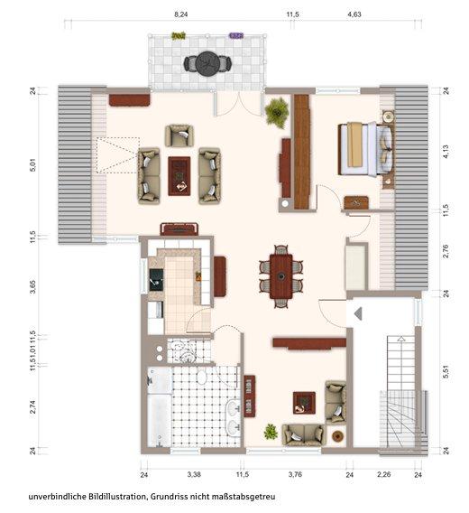 Dachgeschoßwohnung Ditzingen - 3.5 Zimmer, 103 m&sup2;, 1.100&euro; | Angebot:26654945