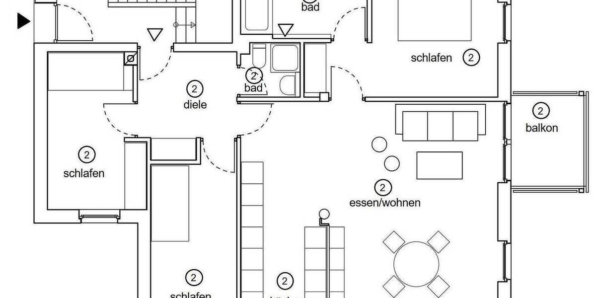 Etagenwohnung Mehing Mehring - 4 Zimmer, 100 m&sup2;, 295.000&euro; | Angebot:25657360