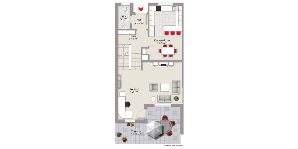 Reihenendhaus Penzberg - 4 Zimmer, 112 m&sup2;, 690.000&euro; | Angebot:26401149
