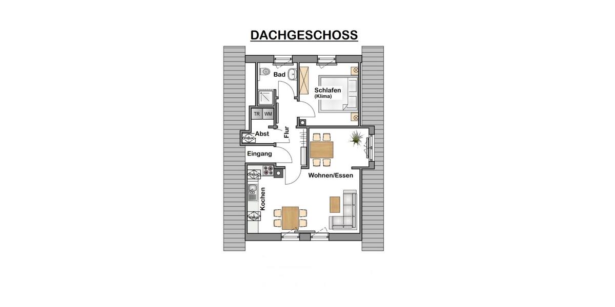 Dachgeschoßwohnung Bad Essen - 2 Zimmer, 50 m&sup2;, 550&euro; | Angebot:26403813