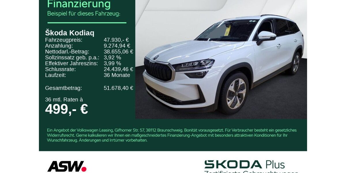 Skoda Kodiaq 20.400 km 47.930 &euro; Heilbronn 74076