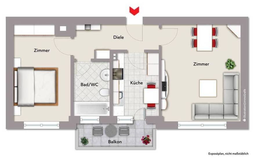 Top-Investment in Karlsruhe: 2-Zimmer-Wohnung mit Balkon und Wertsteigerungschance