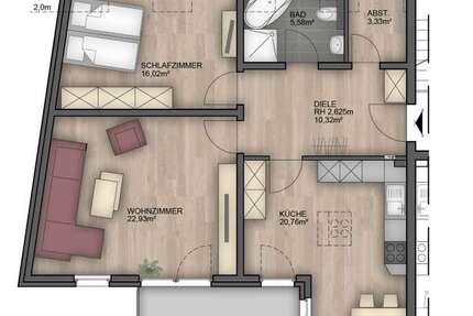 Wohnung Anklam Mittelfeld - 2 Zimmer, 82 m&sup2;, 658&euro; | Angebot:26798469