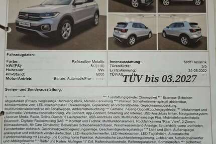 VW T-Cross 14.758 km 21.499 &euro; Isny (Isny im Allgäu) 88316