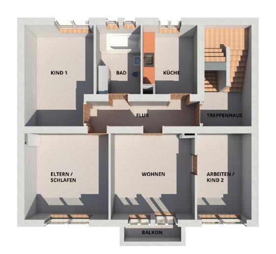 Etagenwohnung Ballenstedt - 4 Zimmer, 100 m&sup2;, 750&euro; | Angebot:26341169