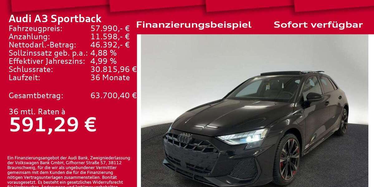 Audi A3 6.001 km 57.990 &euro; Berlin 12489
