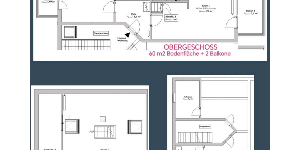 Maisonettenwohnung Mülheim-Kärlich Kärlich - 3 Zimmer, 97 m&sup2;, 1.100&euro; | Angebot:25325885