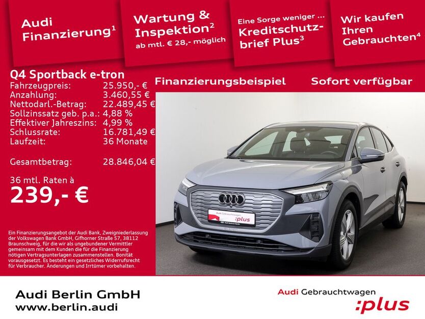 Audi Q4 e-tron 17.900 km 25.550 € Berlin 10587