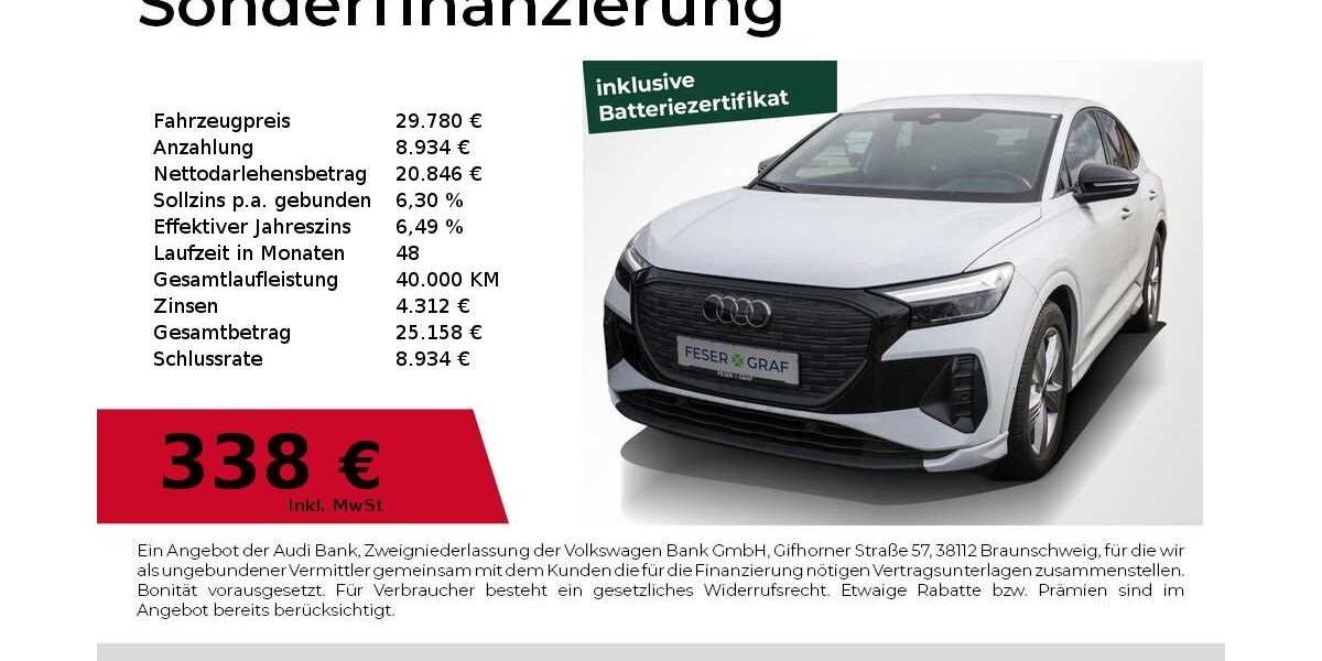 Audi Q4 e-tron 55.990 km 28.910 &euro; Nürnberg 90411