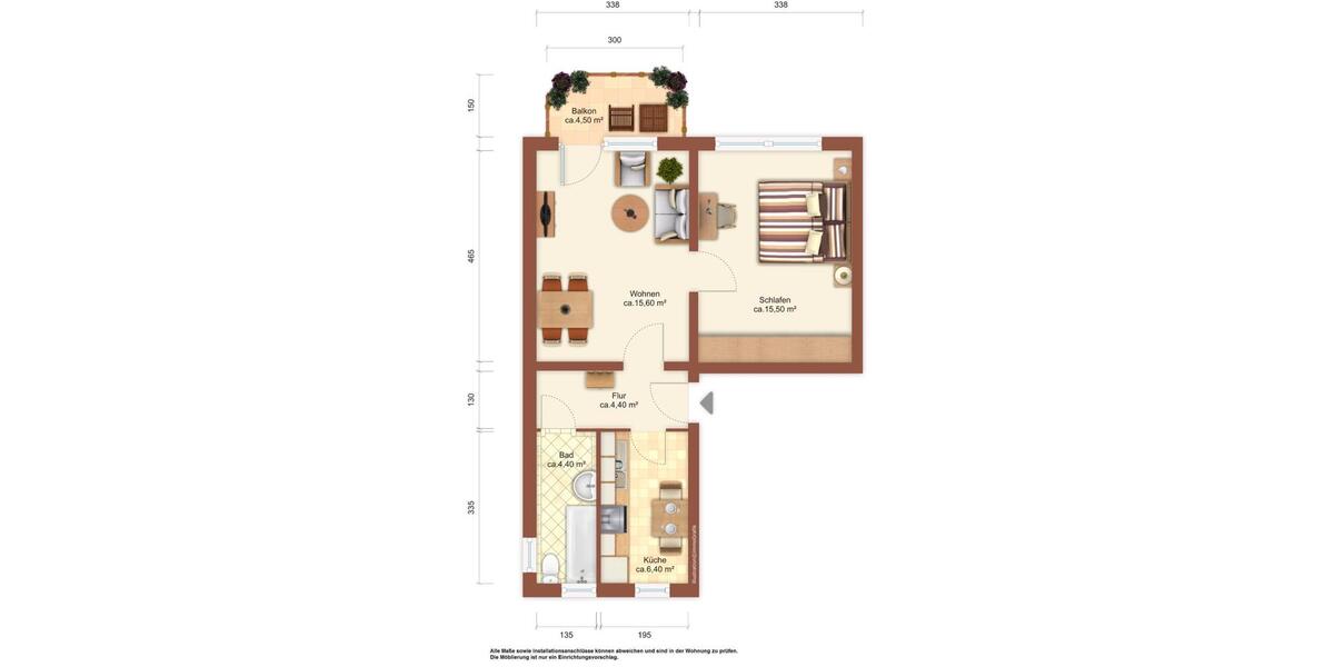 Etagenwohnung Weißwasser (Oberlausitz) - 2 Zimmer, 49 m&sup2;, 319&euro; | Angebot:26059553