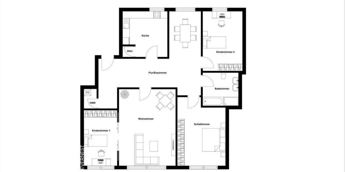 Etagenwohnung Herford Innenstadt - 4 Zimmer, 111 m&sup2;, 179.000&euro; | Angebot:26779948