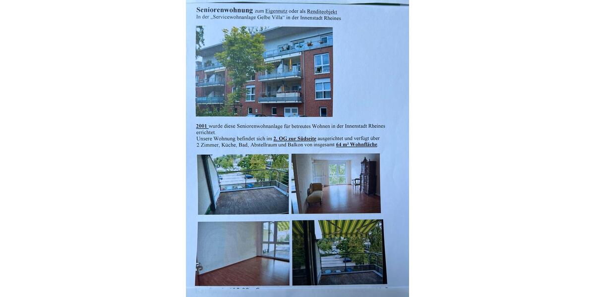 Etagenwohnung Rheine - 2 Zimmer, 68 m&sup2;, 247.500&euro; | Angebot:27067663