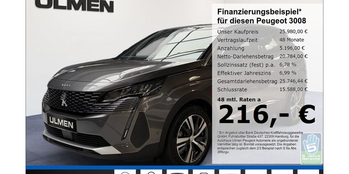 Peugeot 3008 39.464 km 25.980 &euro; Düsseldorf 40233