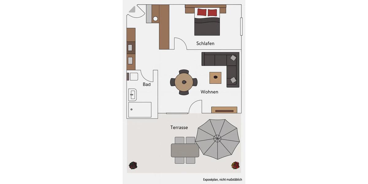 Erdgeschoßwohnung Lübeck Alt-Travemünde / Rönnau - 2 Zimmer, 56 m&sup2;, 395.000&euro; | Angebot:25256226
