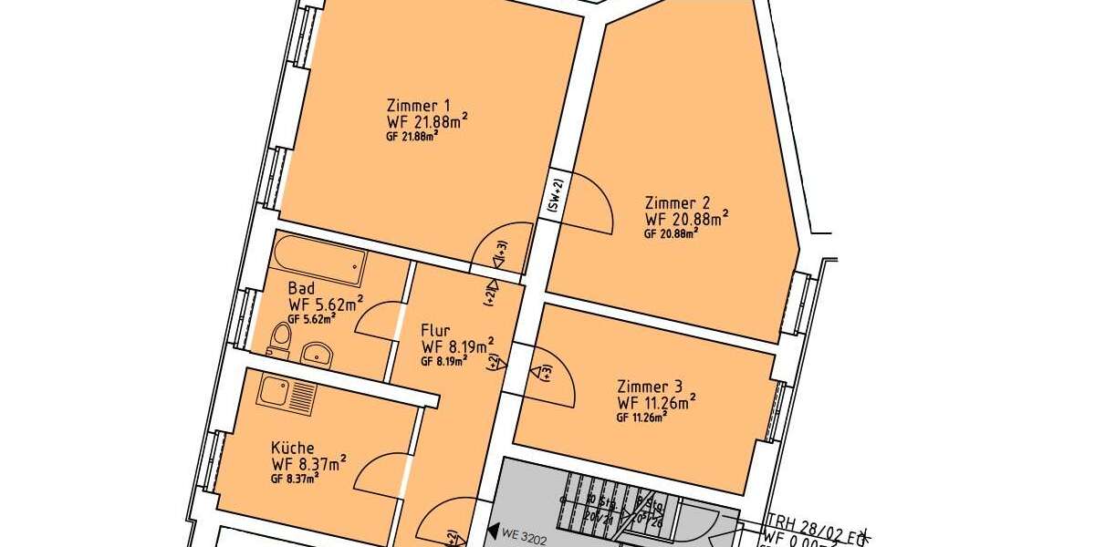 Etagenwohnung Mittenwalde - 3 Zimmer, 77 m&sup2;, 924&euro; | Angebot:26398840