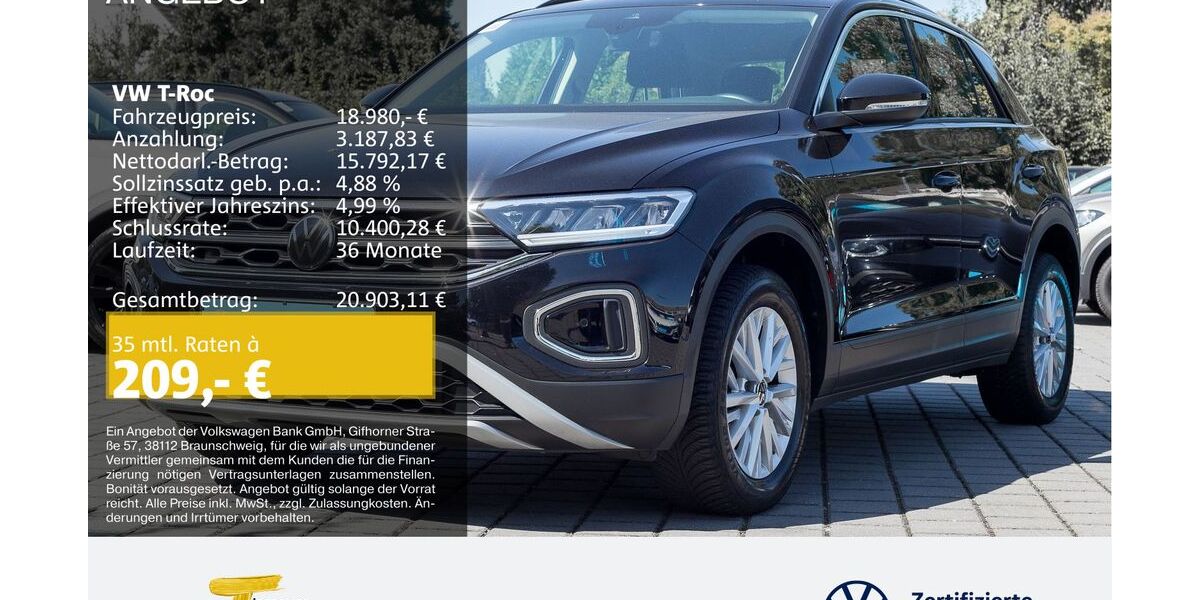 VW T-Roc 97.178 km 18.280 &euro; Oberhausen 46047