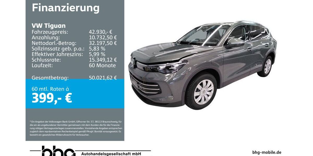 VW Tiguan 7.715 km 42.930 &euro; Balingen 72336