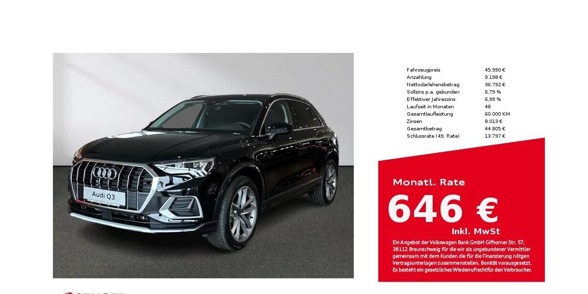 Audi Q3 6.900 km 43.880 &euro; Bielefeld 33609