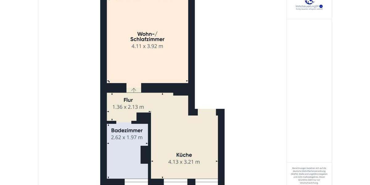 Etagenwohnung Staßfurt - 1 Zimmer, 37 m&sup2;, 300&euro; | Angebot:26391022